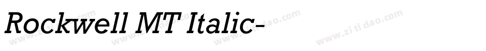 Rockwell MT Italic字体转换
